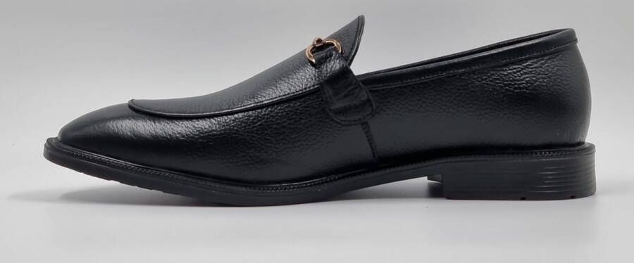 Hitman Schoenen FLEX Heren Instappers Heren Loafers Zwart Echt Leer