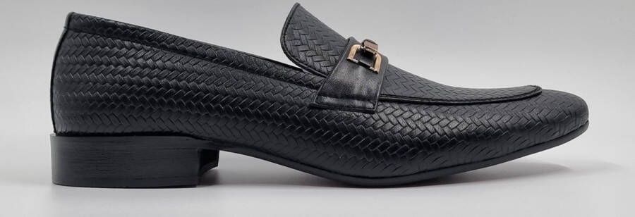 Hitman Schoenen FLEX Heren Instappers Zwart Echt Leer