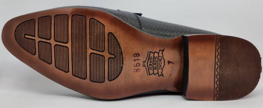 Hitman Schoenen FLEX Heren Instappers Zwart Echt Leer
