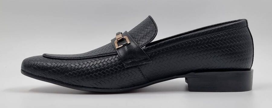 Hitman Schoenen FLEX Heren Instappers Zwart Echt Leer