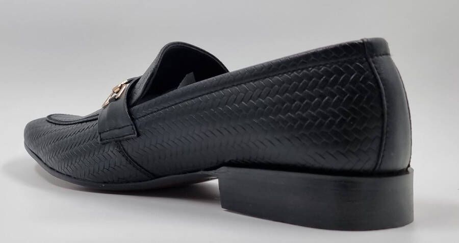 Hitman Schoenen FLEX Heren Instappers Zwart Echt Leer