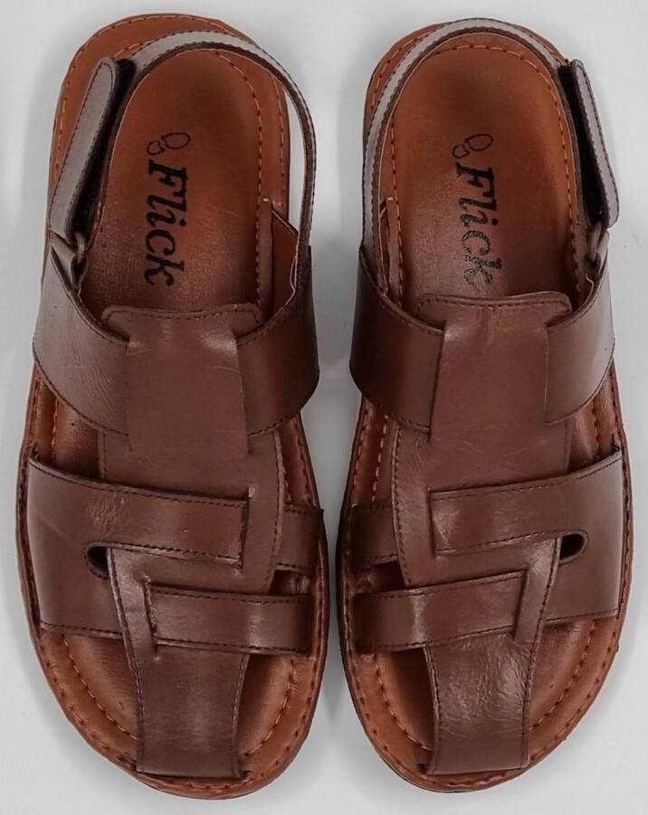 Hitman Schoenen FLICK Heren Sandalen Bruin Echt Leer Nog 2 andere kleuren