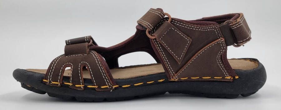 Hitman Schoenen FLICK Heren Sandalen Wandelsandalen Echt Leer Bruin