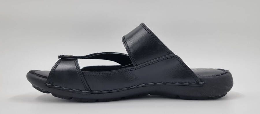 Hitman Schoenen FLICK Heren Slippers Heren Teenslippers Echt Leer Zwart