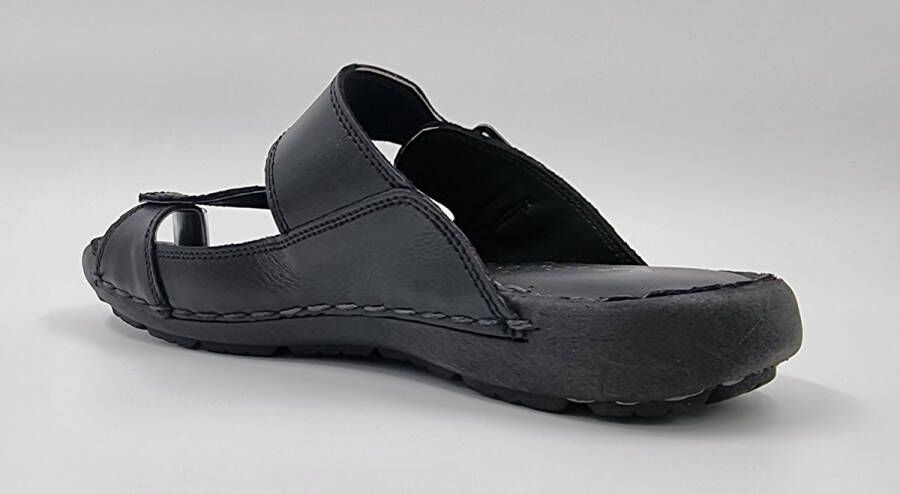 Hitman Schoenen FLICK Heren Slippers Heren Teenslippers Echt Leer Zwart