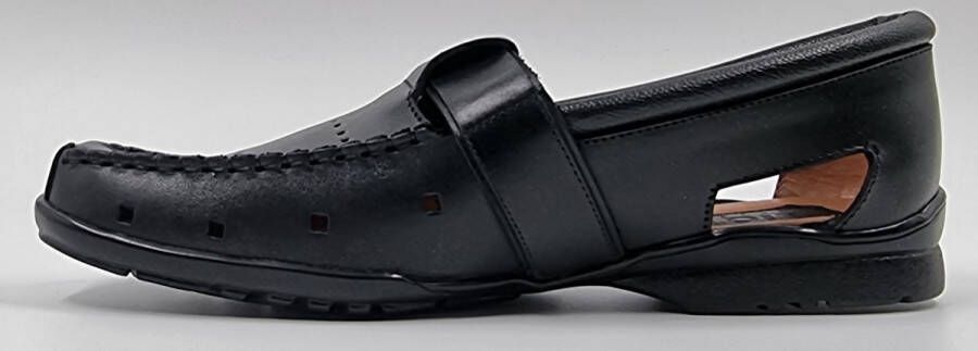 Hitman Schoenen LionStyle Heren Sandalen Echt Leer Zwart