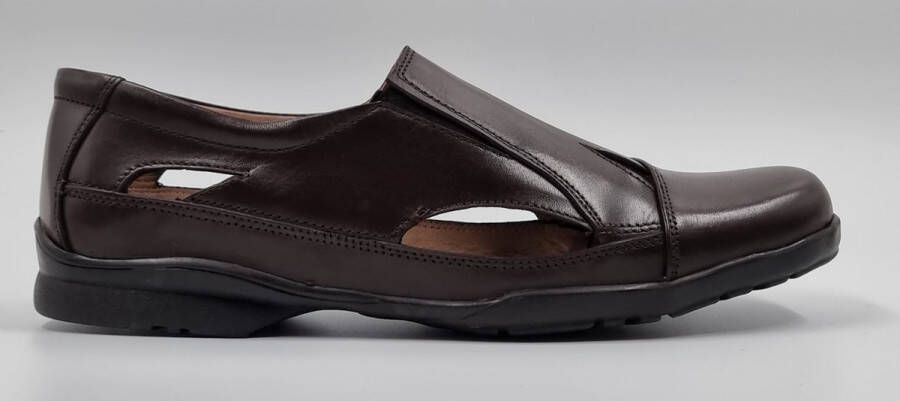 Hitman Schoenen LionStyle Heren Sandalen Instappers Echt Leer Bruin - Foto 4