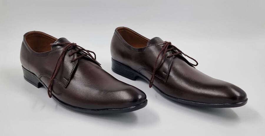 Hitman Schoenen MERIET Herenschoenen Veterschoenen Heren Bruin Echt Leer