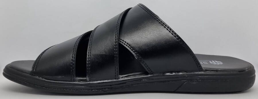 Hitman Schoenen VIVO Heren Slippers Grote Maten Zwart