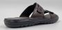 Hitman Schoenen Walking Heren Slippers voor Heren Licht Gewicht Heren Slippers met een Zacht Voetbed Bruin - Thumbnail 2
