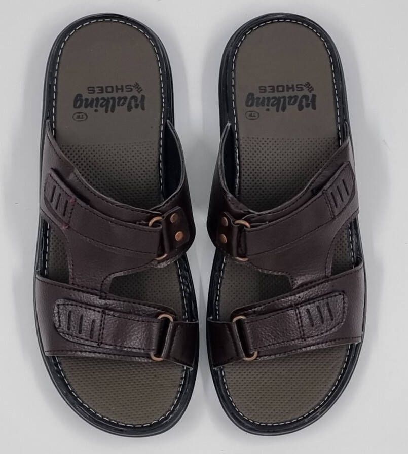 Hitman Schoenen WALKING Heren Slippers Verstelbare Slippers Bruin