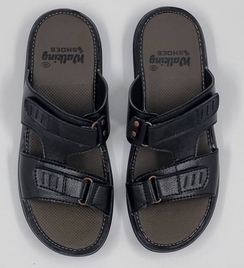 Hitman Schoenen WALKING Heren Slippers Verstelbare Slippers Zwart