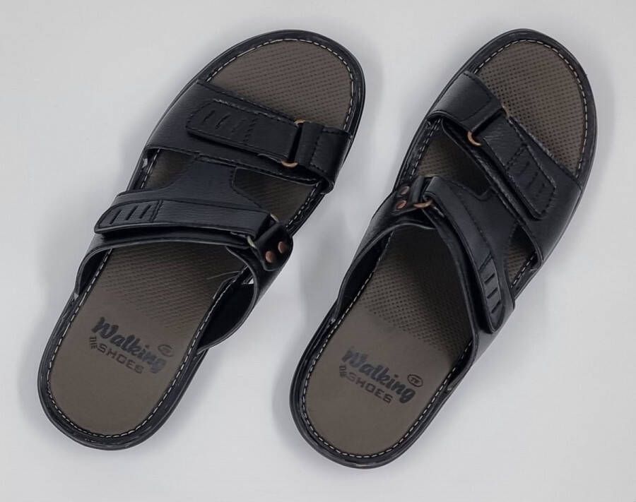 Hitman Schoenen WALKING Heren Slippers Verstelbare Slippers Zwart