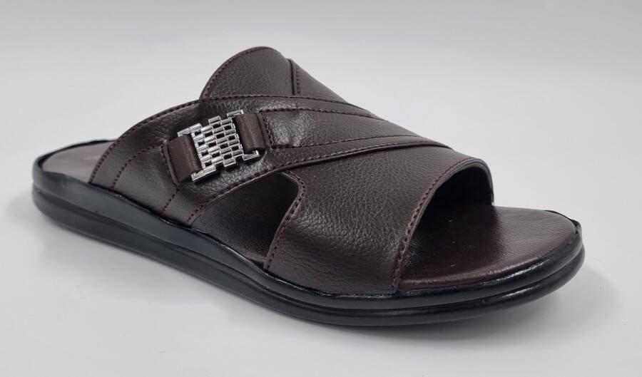 Hitman Schoenen Walking Heren Slippers voor Heren Licht Gewicht Heren Slippers met een Zacht Voetbed Bruin