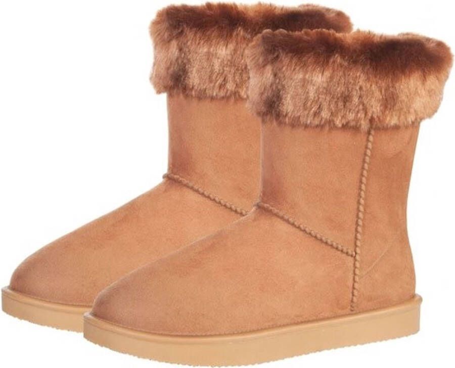 HKM Allweather laars Davos Fur waterproof camel