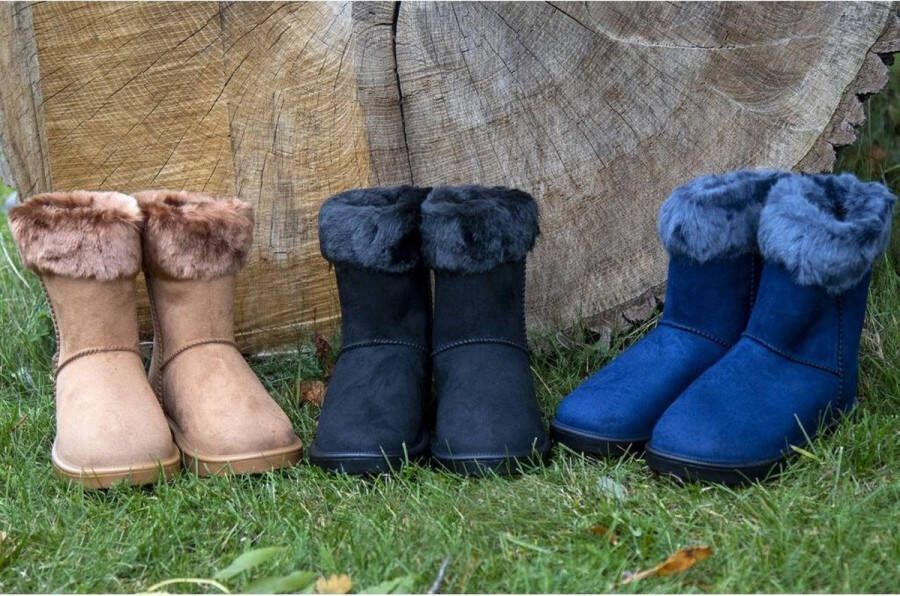 HKM Allweatherlaars Davos Fur waterproof camel