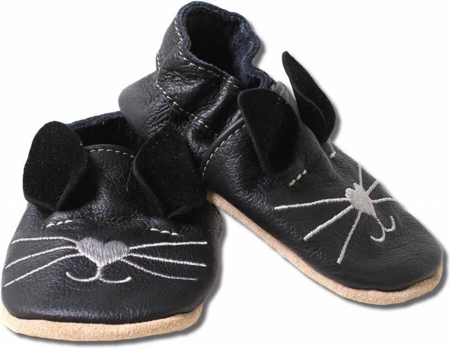 Hobea Babyslofjes Kat zwart