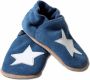 Hobea Babyslofjes suede blauw met witte ster - Thumbnail 4