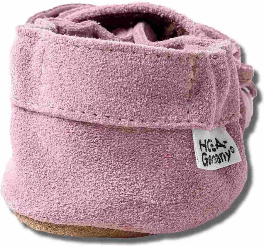 Hobea babyslofjes suede roze met strik - Foto 4