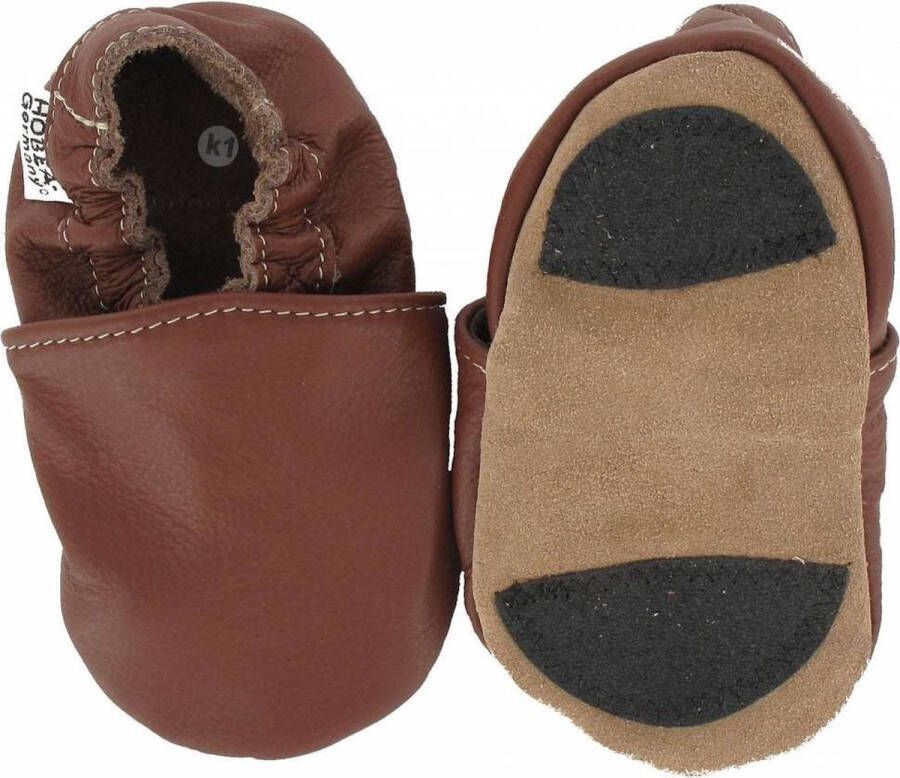 Hobea babyslofjes unifarben braun