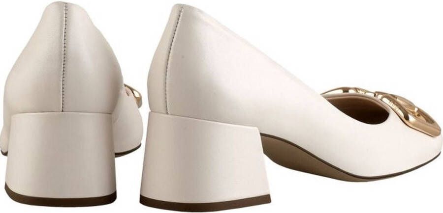 Högl Elegante Horsebit Pumps met Midi Blokhakken Wit Dames - Foto 3