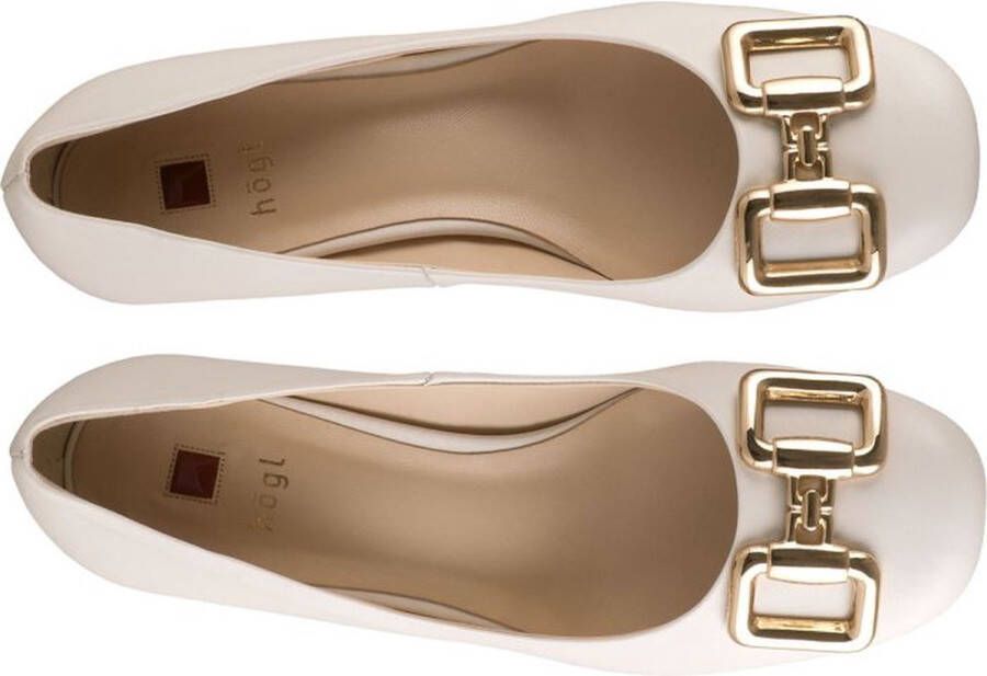 Högl Elegante Horsebit Pumps met Midi Blokhakken Wit Dames - Foto 4