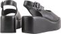 Högl Zwarte platte sandalen Loulou stijl Black Dames - Thumbnail 3