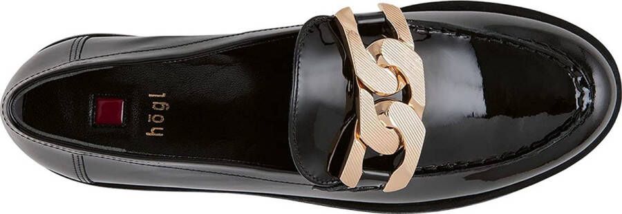 Högl Stacy Damesloafer met Geribbelde Zolen en Gouden Kettingaccent Black Dames - Foto 4