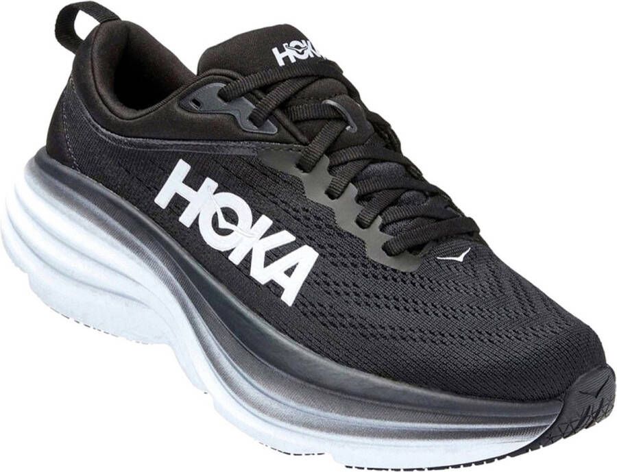 Hoka One Bondi 8 Sportschoenen Hardlopen Weg zwart wit - Foto 12