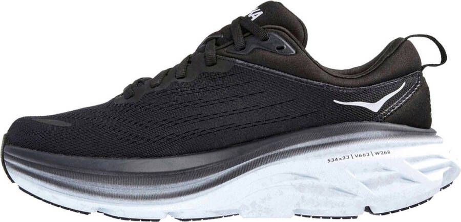 Hoka One Bondi 8 Dames Sportschoenen Hardlopen Weg zwart wit - Foto 13