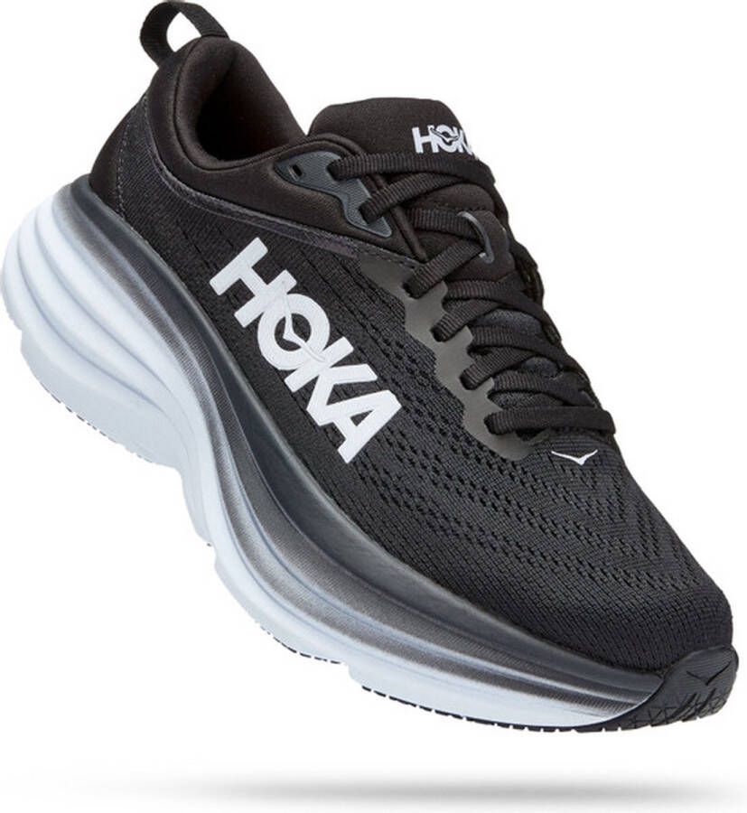 Hoka One Bondi 8 Sportschoenen Hardlopen Weg zwart wit - Foto 8