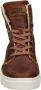 Bruin Tinten Chess 3.0 Hoge sneakers Leren Sneaker Dames Cognac - Thumbnail 12