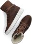 Bruin Tinten Chess 3.0 Hoge sneakers Leren Sneaker Dames Cognac - Thumbnail 13