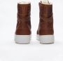 Bruin Tinten Chess 3.0 Hoge sneakers Leren Sneaker Dames Cognac - Thumbnail 7