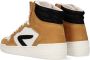 Hub Court-z High Hoge sneakers Leren Sneaker Dames Geel - Thumbnail 3