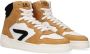 Hub Court-z High Hoge sneakers Leren Sneaker Dames Geel - Thumbnail 4