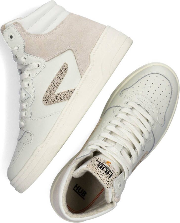 Hub Court-z High Hoge sneakers Leren Sneaker Dames Wit