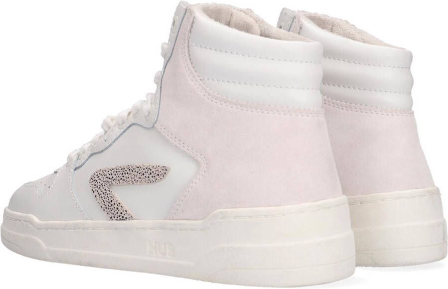 Hub Court-z High Hoge sneakers Leren Sneaker Dames Wit