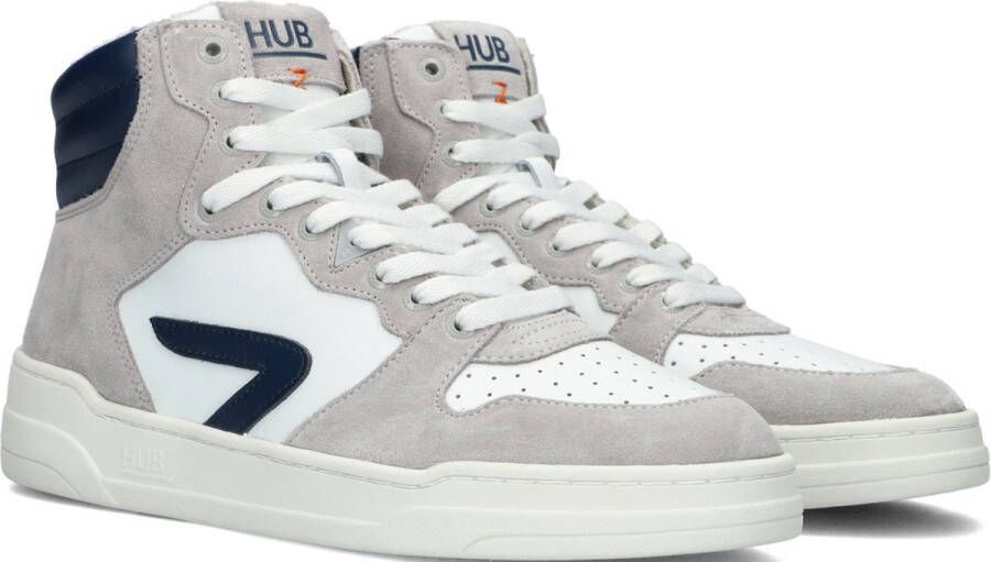 Hub Court-z High Sneakers Leren Sneaker Dames Wit