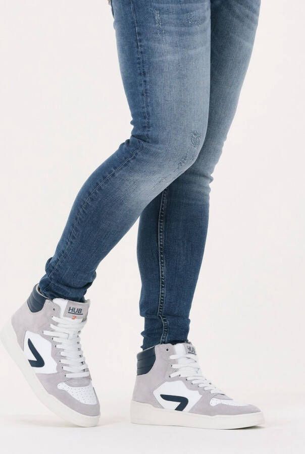 Hub Court-z High Sneakers Leren Sneaker Dames Wit
