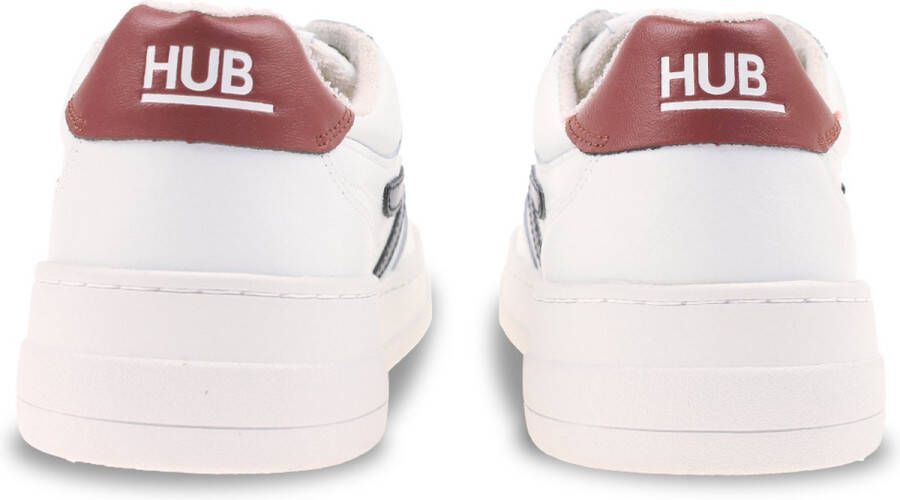 Hub Court-z Men Lage sneakers Leren Sneaker Heren Wit