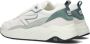 HUB Glide chunky suède sneakers ecru groen - Thumbnail 6