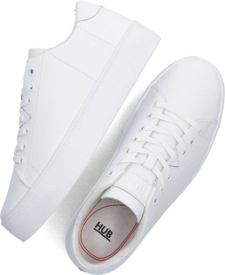 Hub Hook-w Plateau Ds Lage sneakers Leren Sneaker Dames Wit