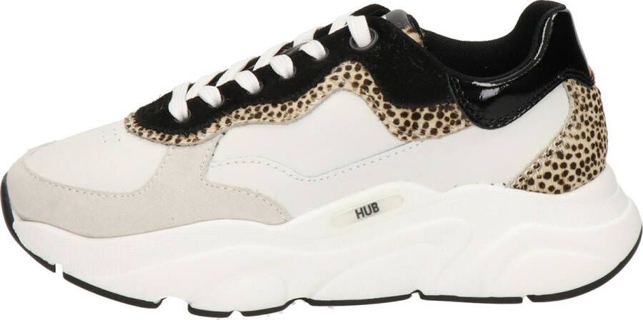 Hub Rock-w Lage sneakers Leren Sneaker Dames Wit