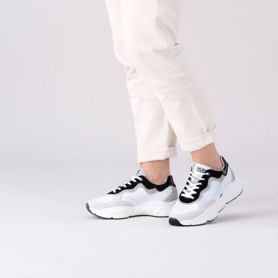 Hub Rock-w Lage sneakers Leren Sneaker Dames Wit