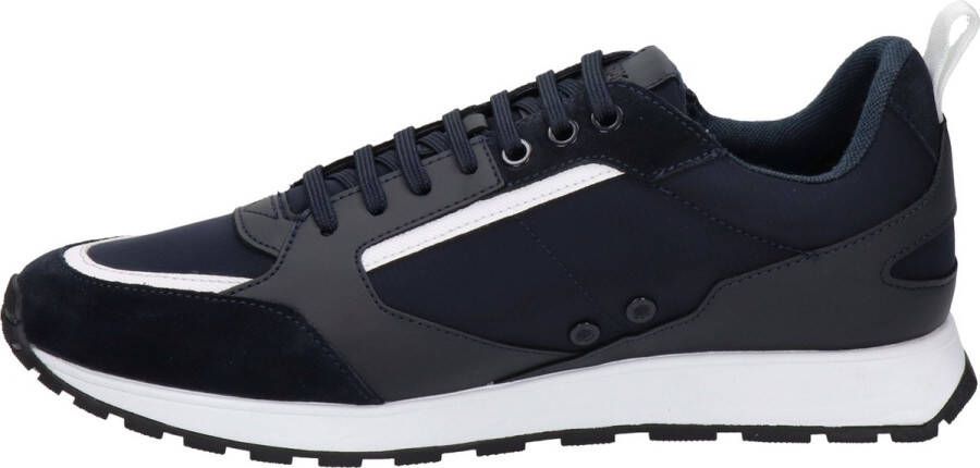 Hugo Boss Hugo Icelin Runn Lage sneakers Leren Sneaker Heren Blauw