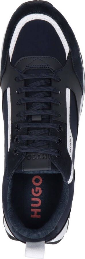 Hugo Boss Hugo Icelin Runn Lage sneakers Leren Sneaker Heren Blauw