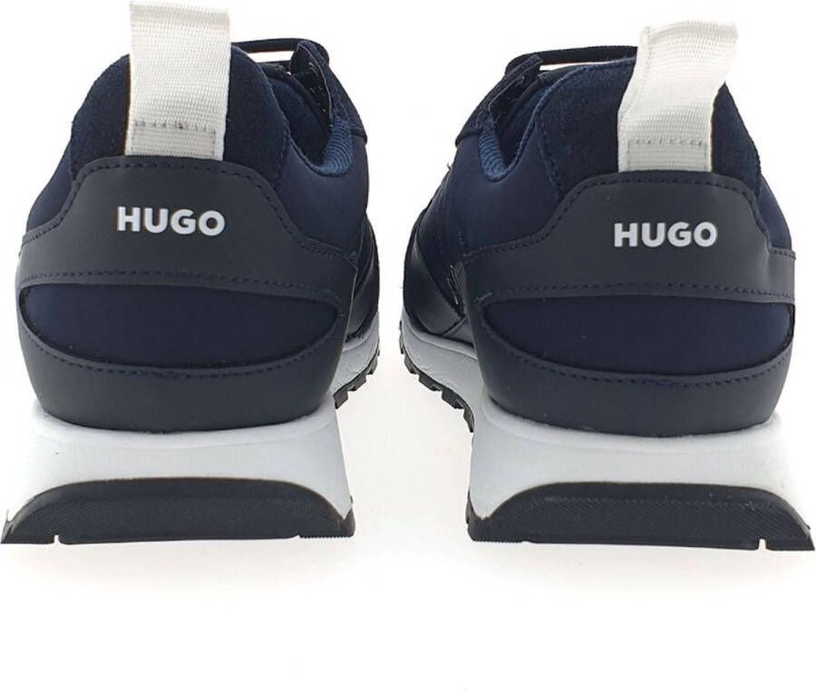 Hugo Boss Hugo Icelin Runn Lage sneakers Leren Sneaker Heren Blauw