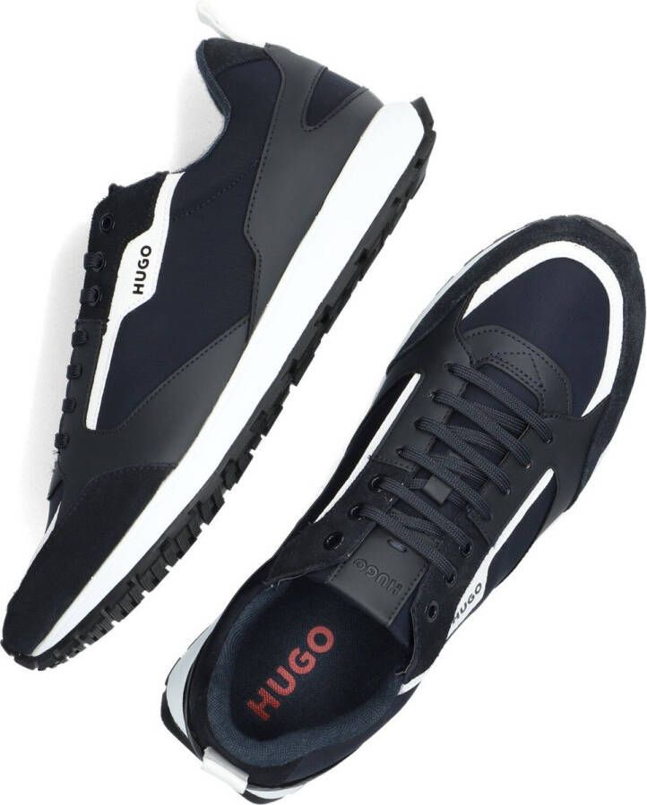 Hugo Boss Hugo Icelin Runn Lage sneakers Leren Sneaker Heren Blauw