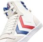 Hummel Slimmer Stadil Hoge Sneakers White Blue Red Gum Heren - Thumbnail 8